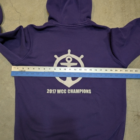 Nike Portland Tennis Hoodie Mens M Purple Fading 2017 WCC Champs - Picture 7 of 8
